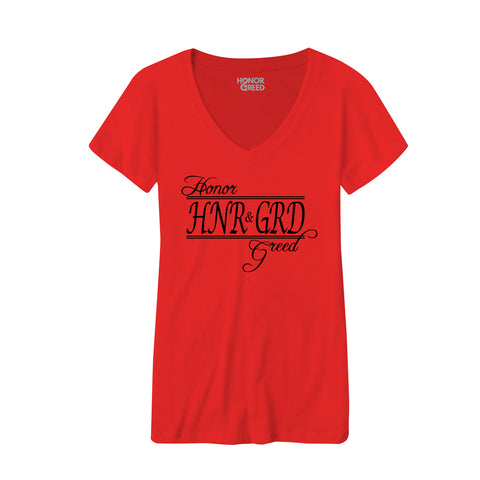 The Ladies Original Print V-Neck Tee