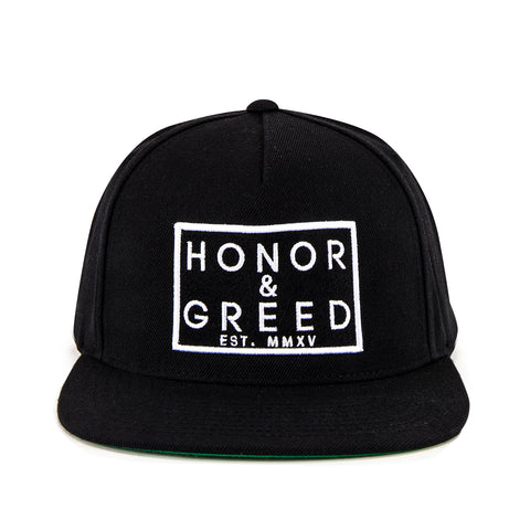 The Honor Design Classic Snapback - Black / Black