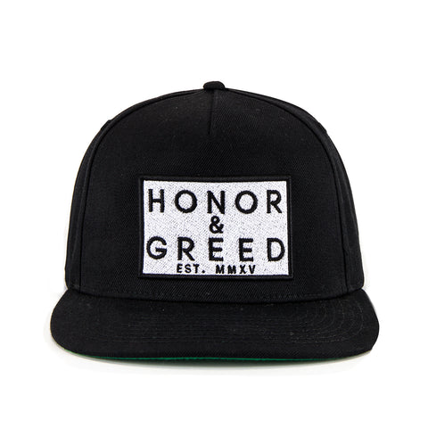 The Honor Design Classic Snapback - Black / White