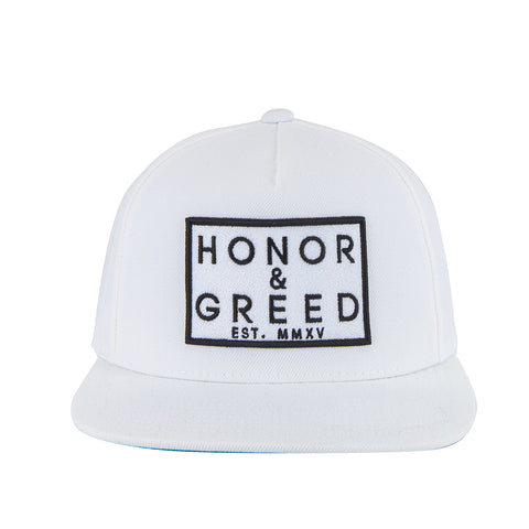 The Honor Design Classic Snapback - White / White